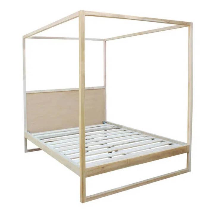 LOOMLAN - Wholesale Bed - Teak Wood Canopy Poster Bed King or Queen