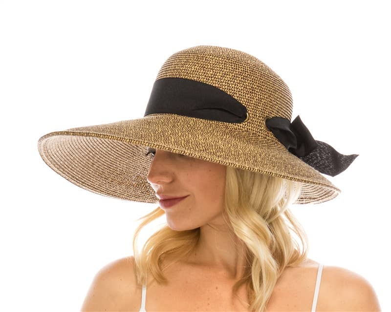 DNMC - Wholesale Straw Hat - Women's - Lampshade Straw Sun Hat - UPF 50+ Sun Protection - Unique D3