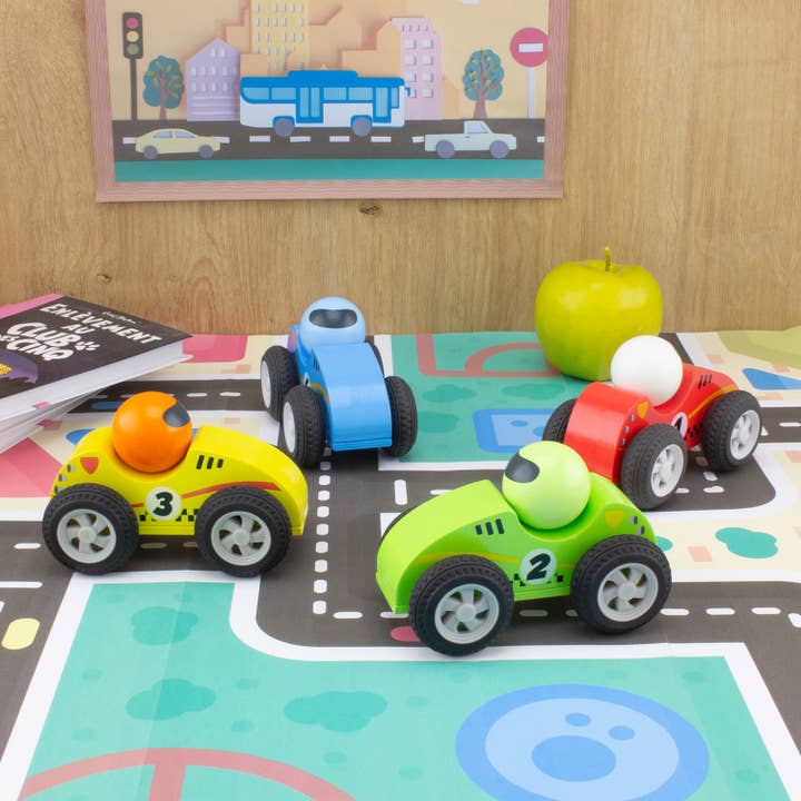 Ulysse Couleurs d'Enfance - Wholesale Toy Car/Truck - Kids - WOODEN FRICTION TOY: TURBO DRIVER (set of 8)6