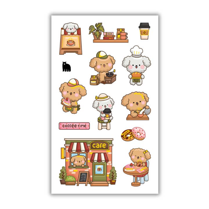 Pupps Coffee Time pour la vente par Four Bears Sticker Club