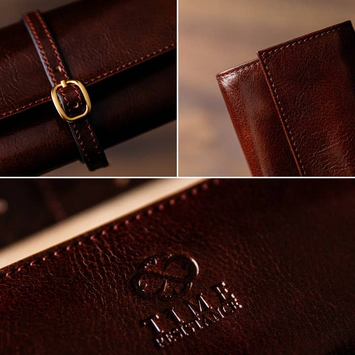 Time Resistance - Wholesale Jewelry Box/Organizer - Leather Jewelry Roll Travel Case - Madame Bouvary