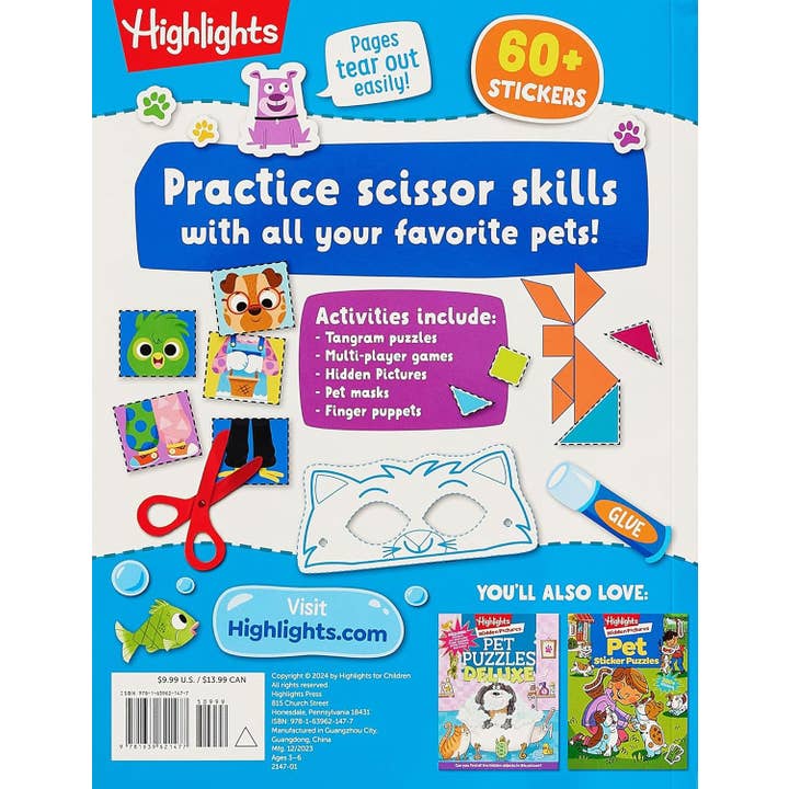 Highlights for Children - Wholesale Coloring & Activity Book - Kids & Baby - Cut, Paste, and Create Pets1