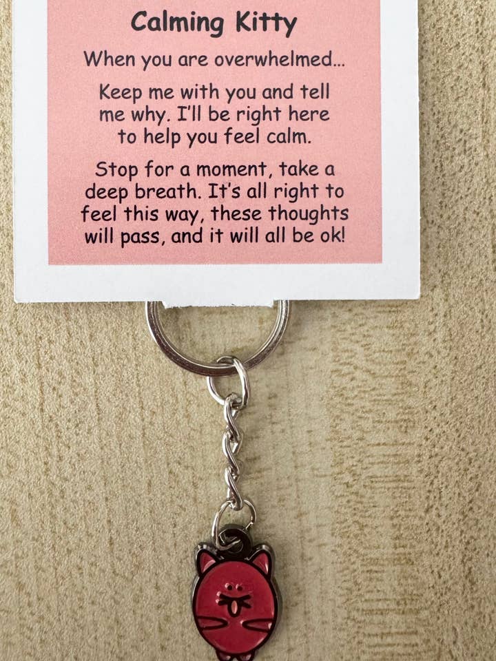Calming Kitty Keychain for wholesale by Little Joys