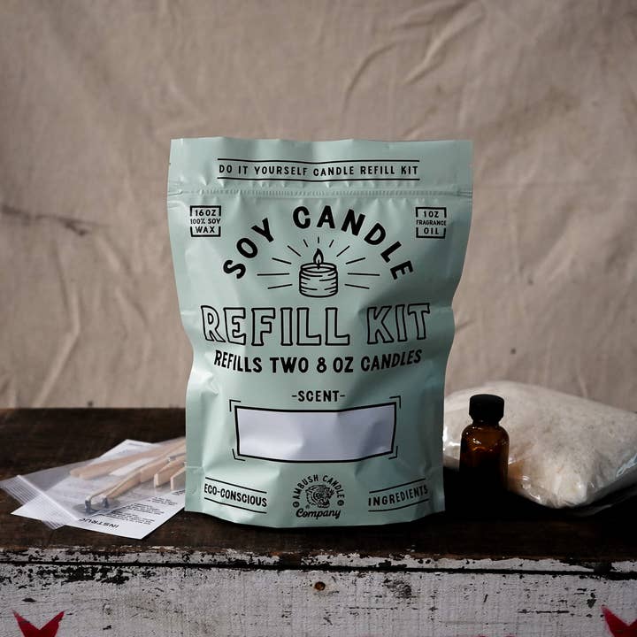 Ambush Candle Co. - Wholesale DIY craft kit - Candle Refill Kit (Makes Two 8oz Soy Candles)4