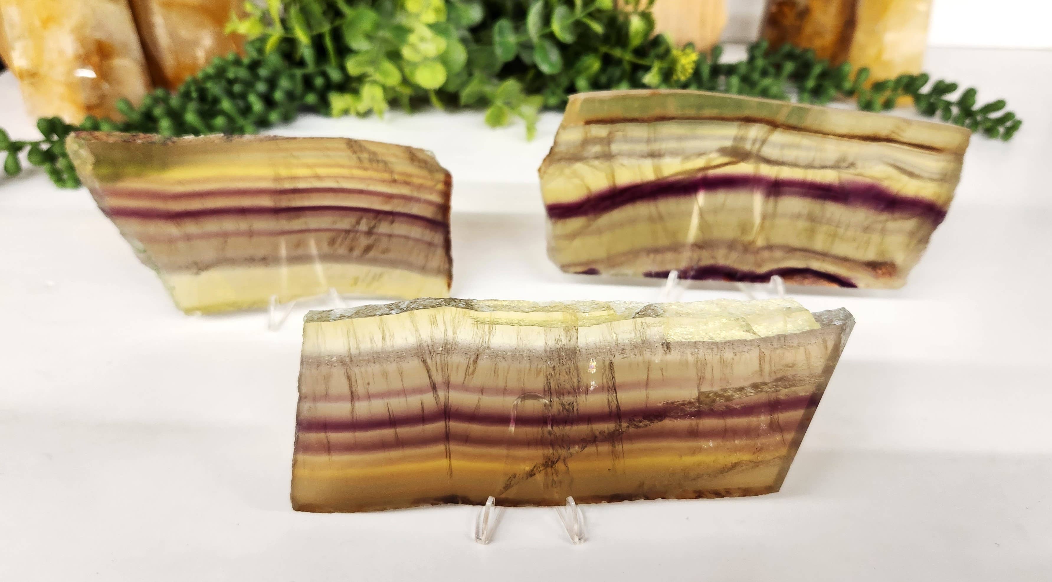 Meraki Gemstones – Pedra/cristal espiritual por atacado – Lajes de Fluorita Amarela AAA Qualidade3