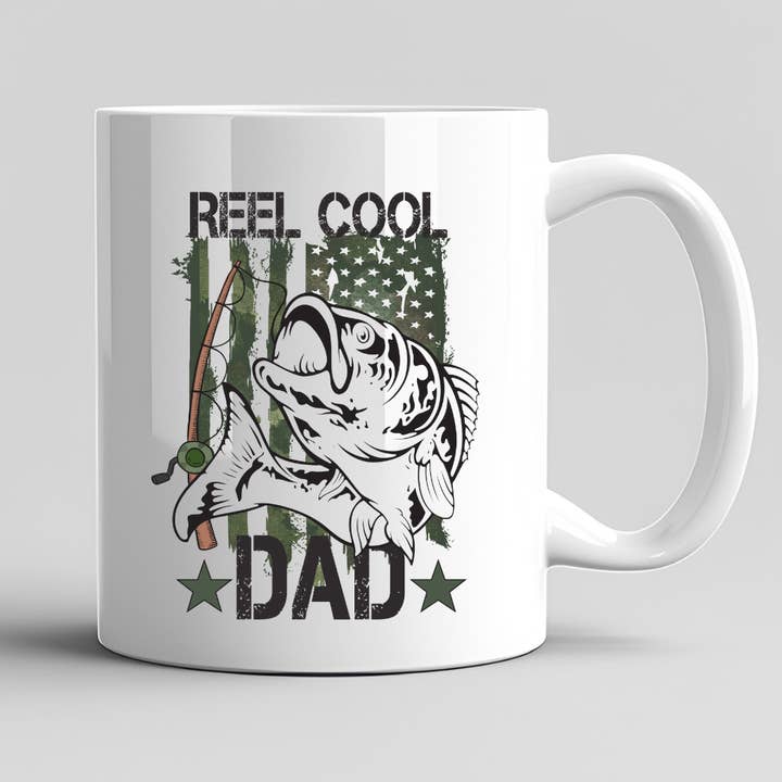 Reel Cool Dad Fathers Day Mug for wholesale by Hello Gorgeous Mugs