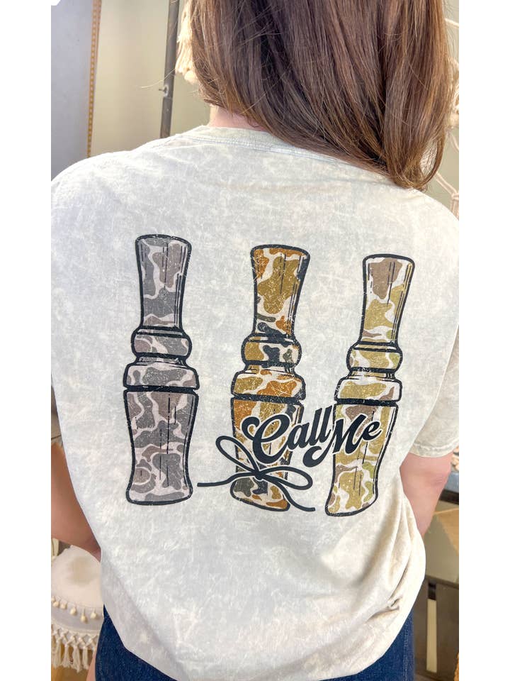 Sugar Stitch - Wholesale T-Shirt - Women's - Call me Duck Calls Mineral Washed Graphic Shirt2