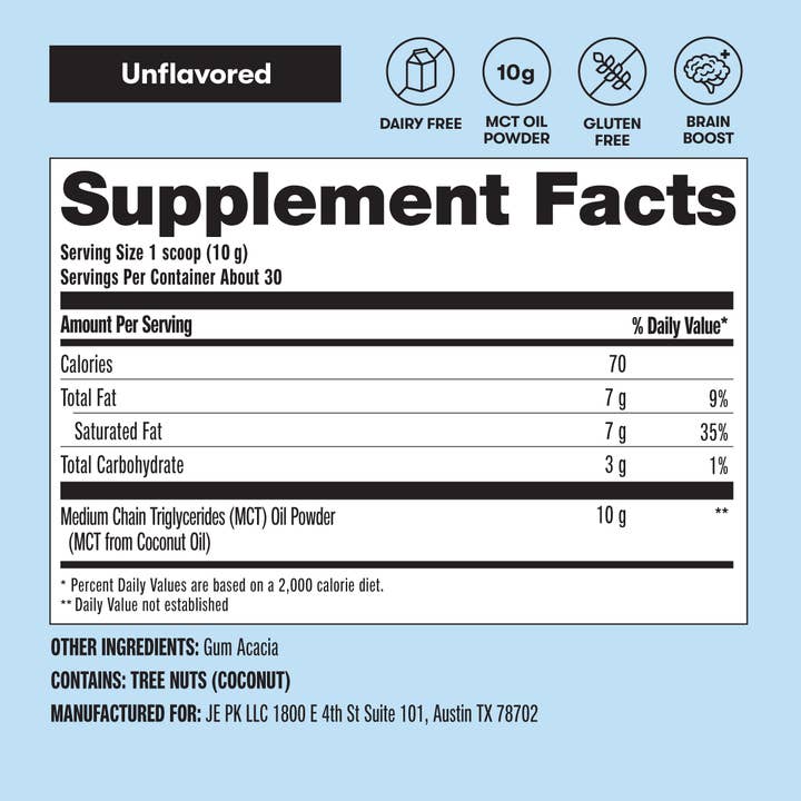 Perfect Keto - Wholesale Protein/Superfood Powder - MCT Oil Powder- Supports Cognition and Satiety, Brain Boost16