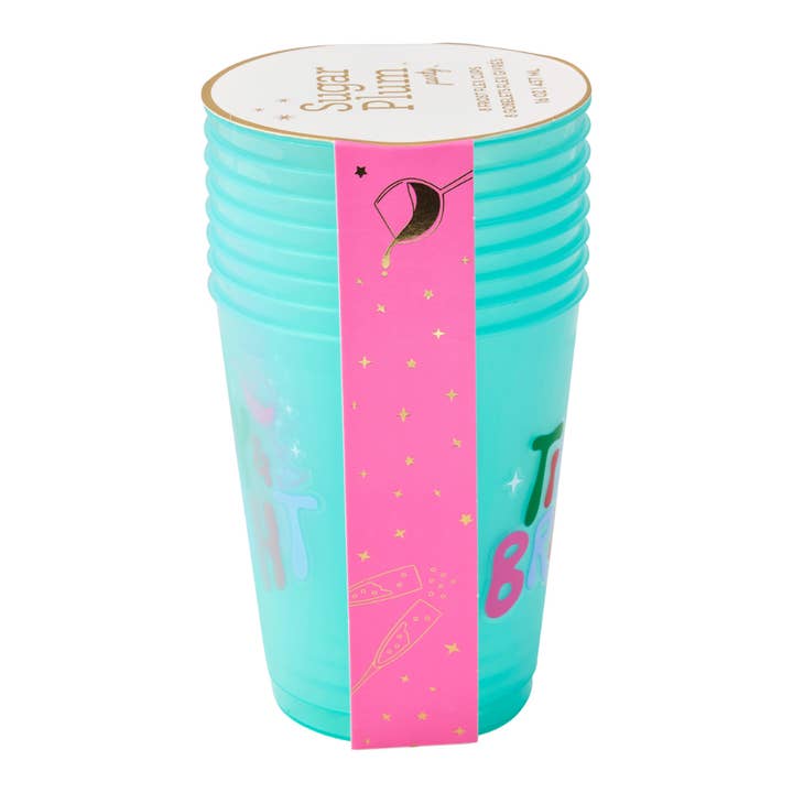 Sophistiplate - Wholesale Disposable cup - Christmas Cocktail Frost Flex Cups/8pk - Tipsy & Bright1