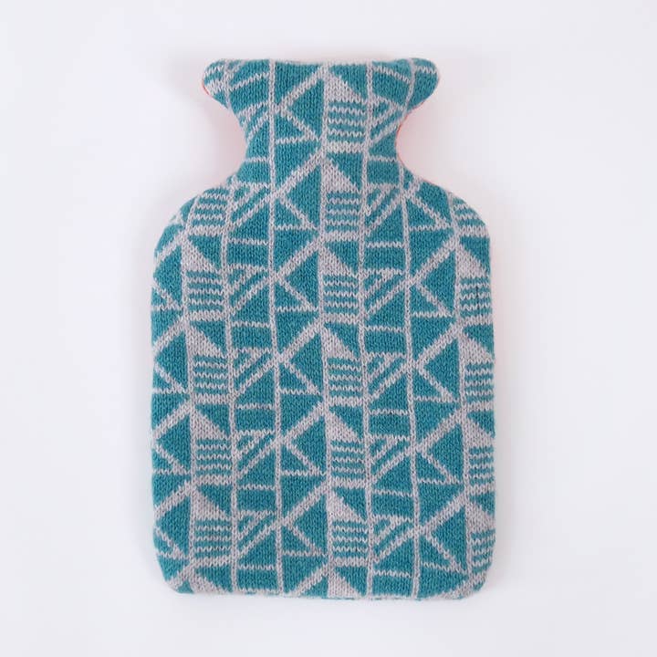 1L Balance Hot Water Bottle Cover - Shamrock and Coral for wholesale by Candy Coated Accessories