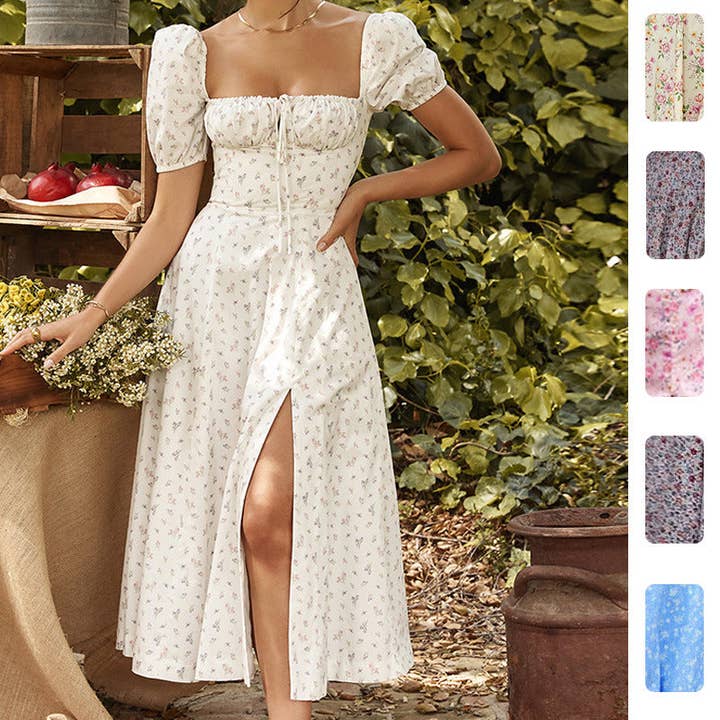 Floral Print Backless Midi Dress for wholesale by Halcyon Outfitters®