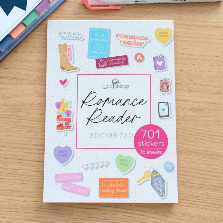 Romance Reader Sticker Pad for wholesale by Little Inklings LTD