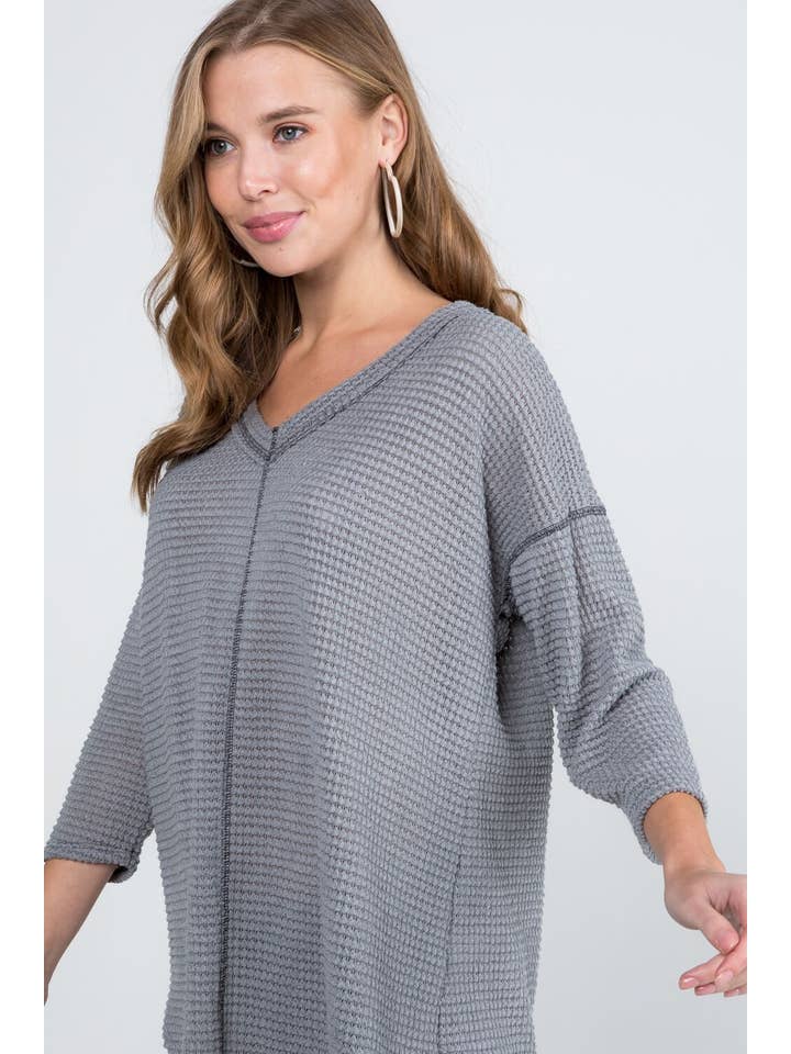 Bloomero - Vente Tunique – femme - TUNIQUE DE STYLE DÉCONTRACTÉ PIED DE POULE4