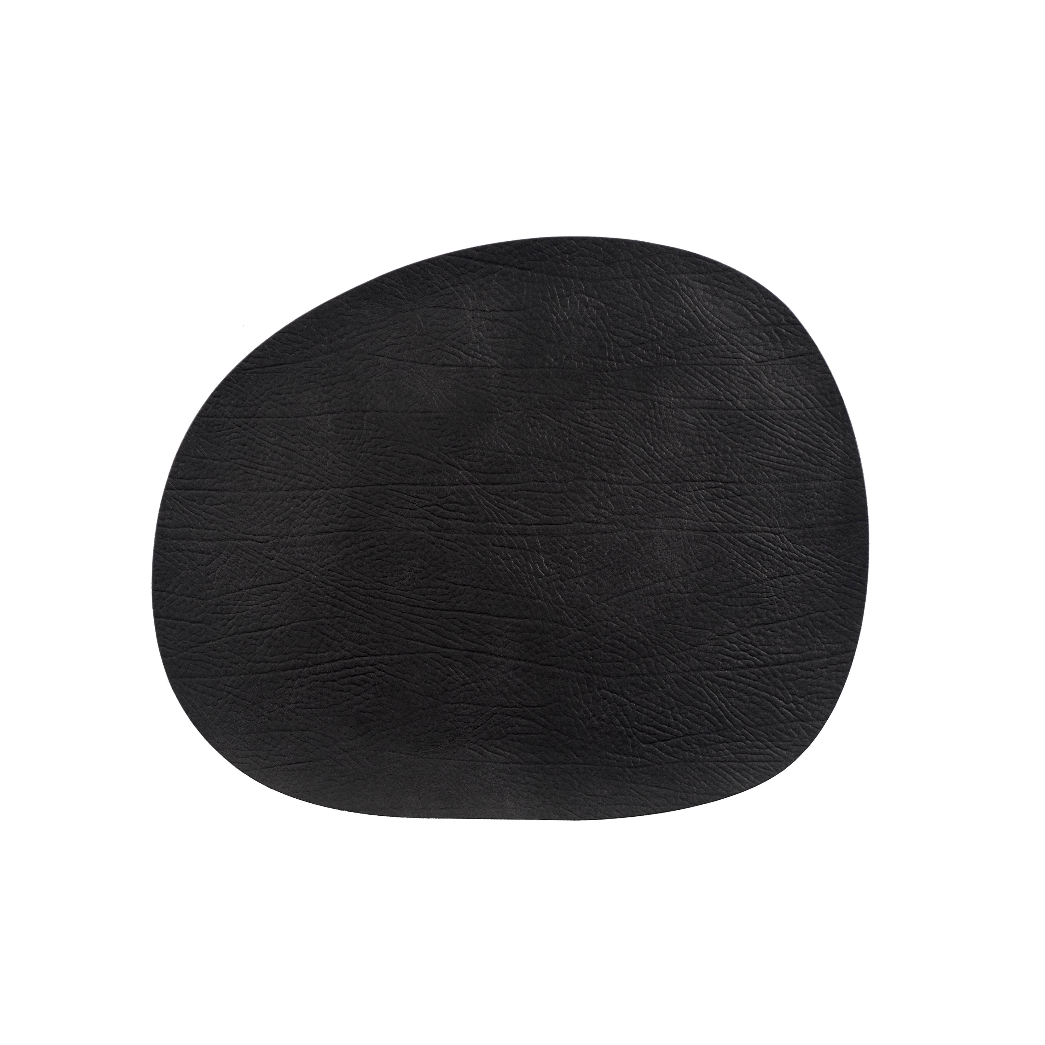 Aida A/S – Individuais por atacado – Raw - Jogo Americano Buffalo em Couro Reciclado 95% Preto 41 x 33,5 cm0