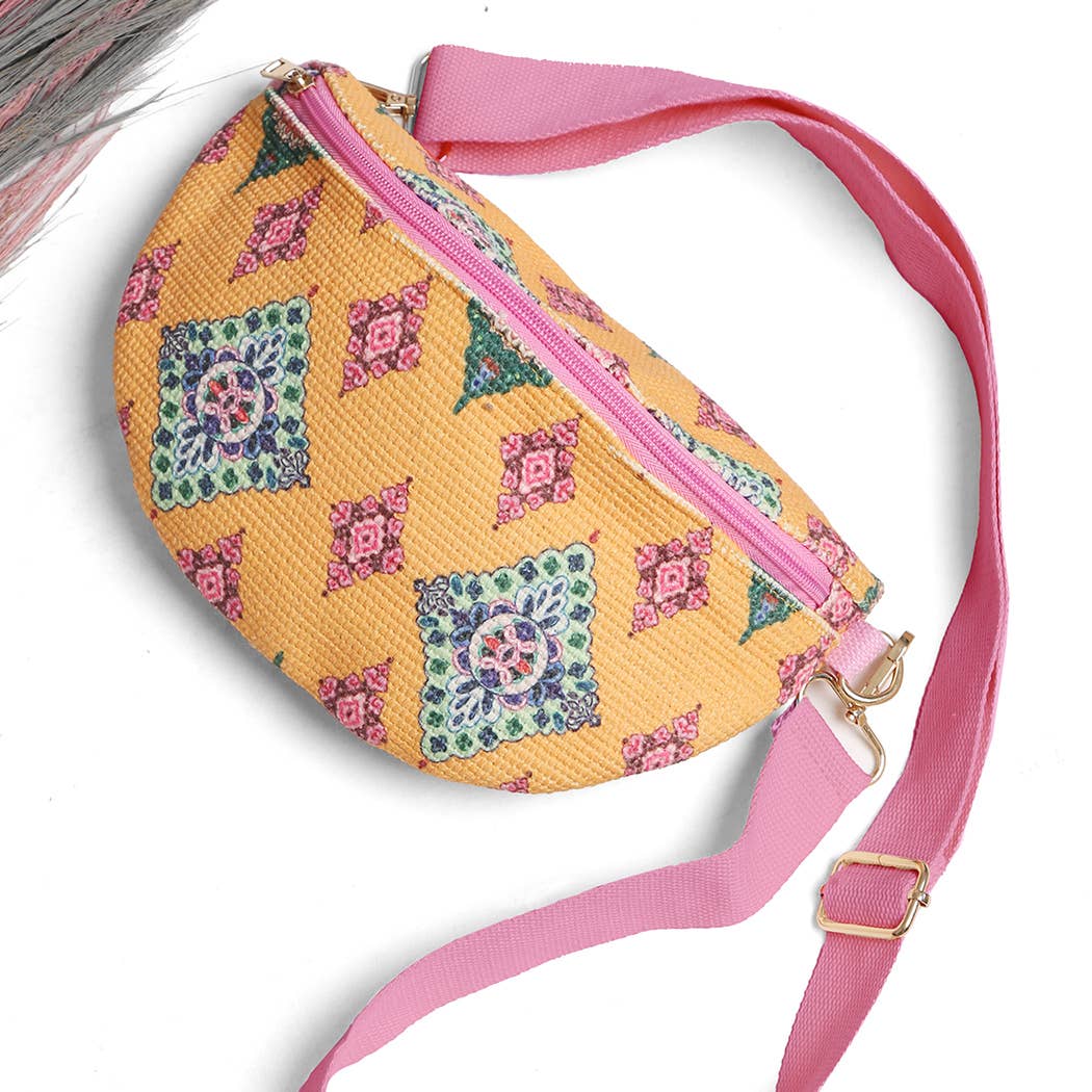 Fashion City - Vente Sac ceinture – femme - Sac banane à motif varié réglable en bandoulière16