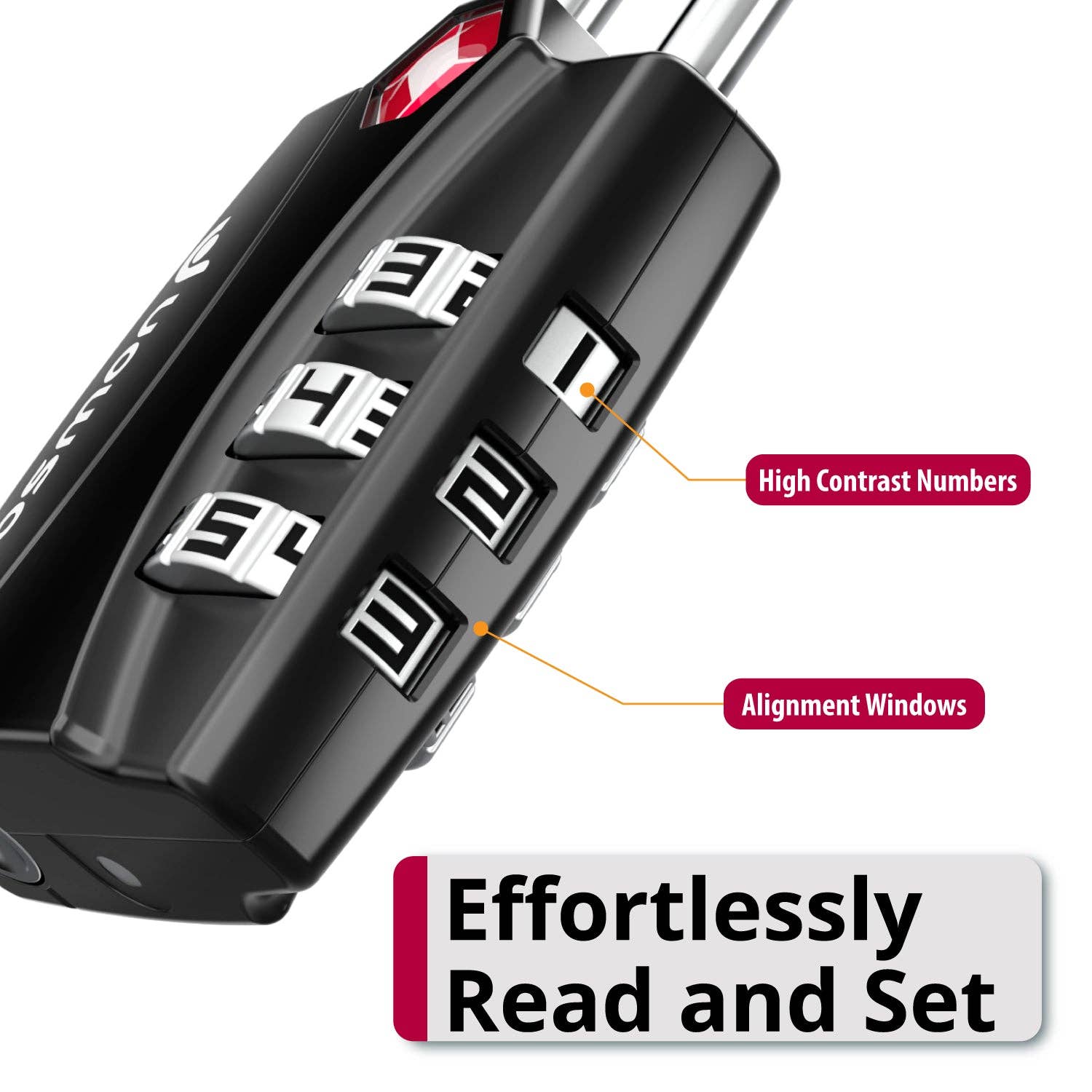 Fosmon - Wholesale Luggage Lock - 3-Digit TSA Accepted Combination Luggage Lock4