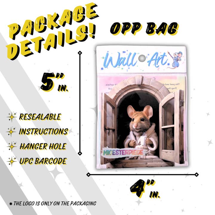 Micesterpiece - Wholesale Wall Decal/Stickers - 3D Mocha Mouse Wall Sticker Decal - Micesterpiece6