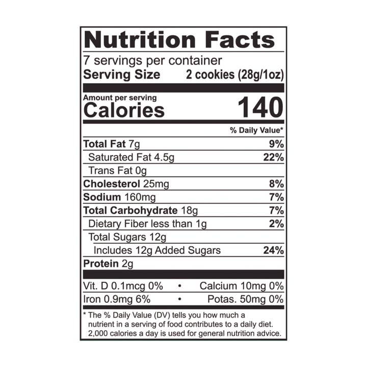 Tate's Bake Shop - Wholesale Cookie - 12ct - 7oz Chocolate Chip Cookies