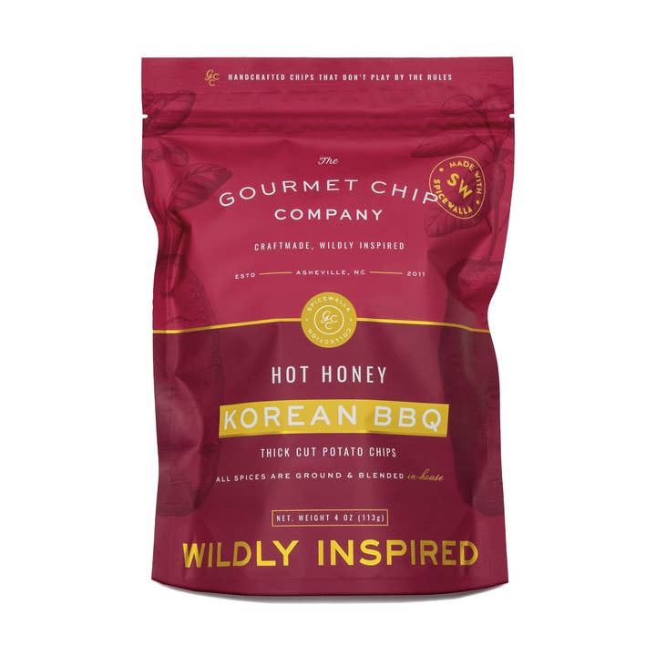 Hot Honey Korean BBQ Thick Cut Potato Chips - Case of 12 for wholesale by The Gourmet Chip Company