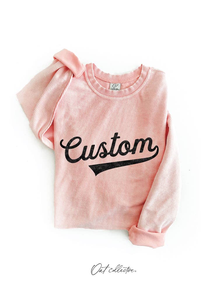 OAT COLLECTIVE - Wholesale Graphic sweatshirt – Women’s - CUSTOM VARSITY Thermal Vintage Pullover