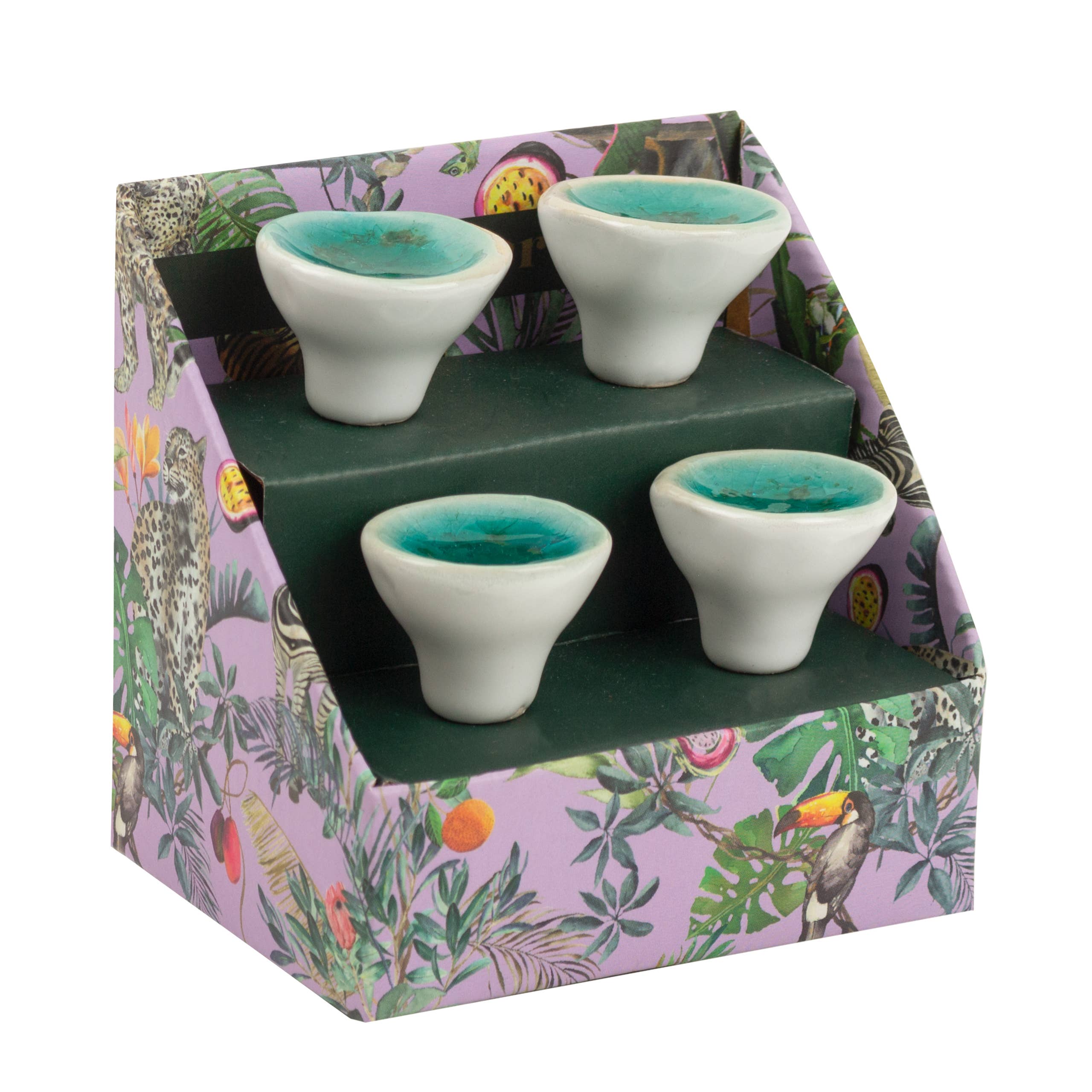 Aqua Ensemble de 4 boutons de tiroir Aqua Ceramic Aqua en vente sur Faire1