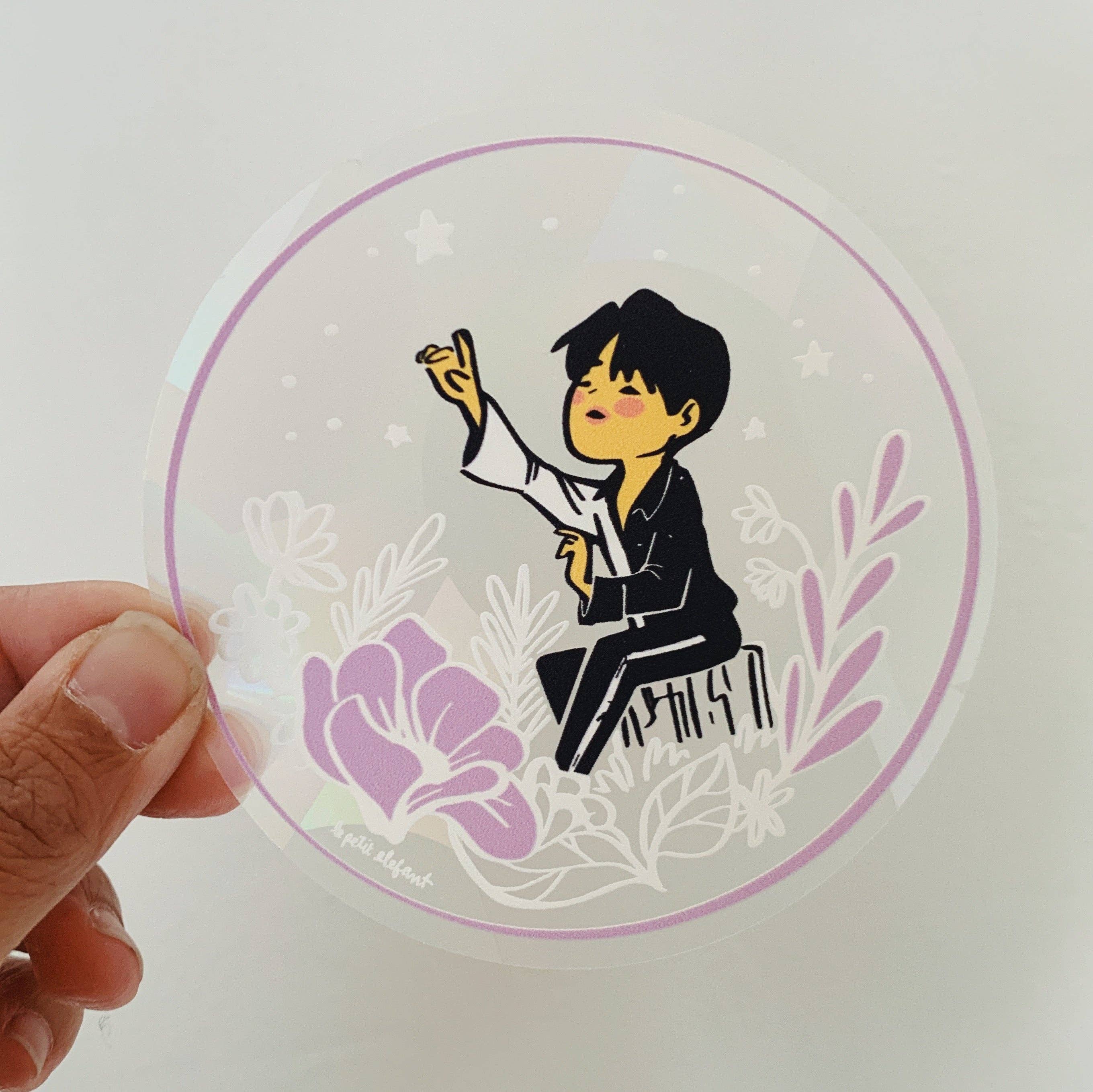 Le Petit Elefant - Vente Autocollant - Autocollant Arc-en-ciel Attrape-soleil Jimin BTS1