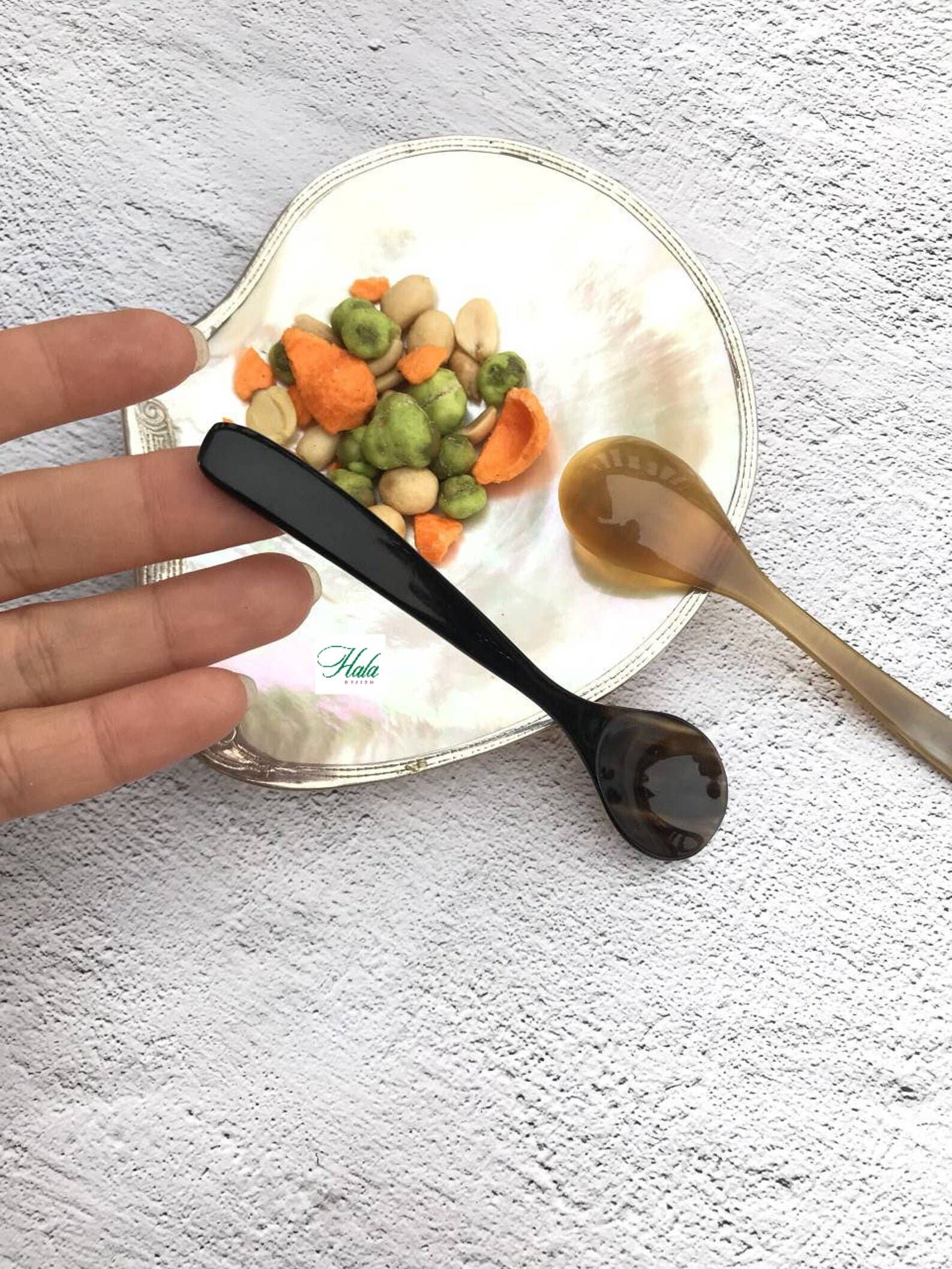 Hala Design – wholesale Bordssked (Bestick) – Personlig Horn Egg Spoon5