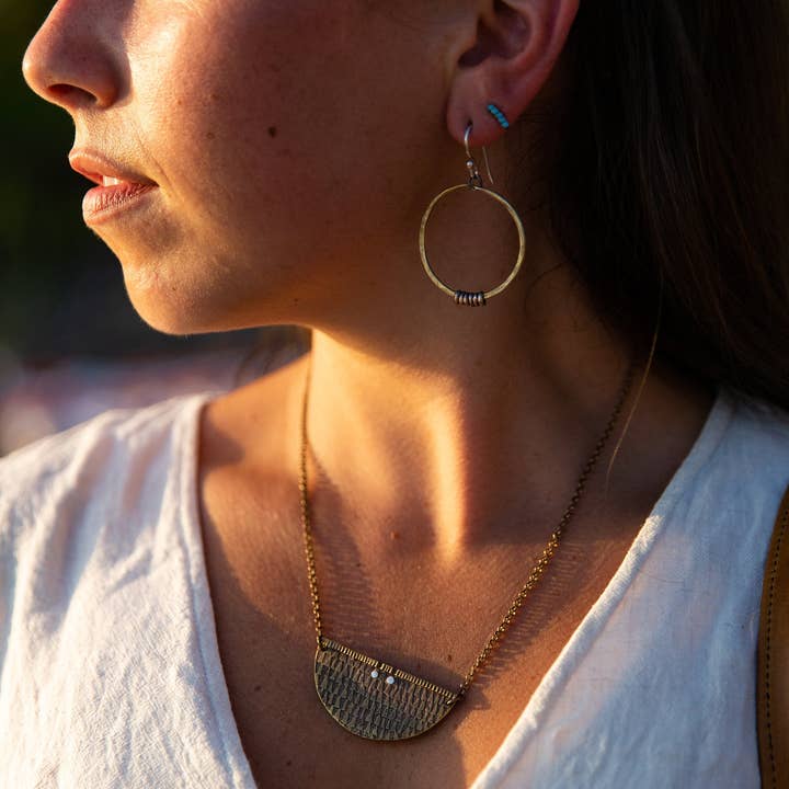 Jennifer Kahn Jewelry - Wholesale Hoop Earrings - Brass Hoop Earrings with Heishi12