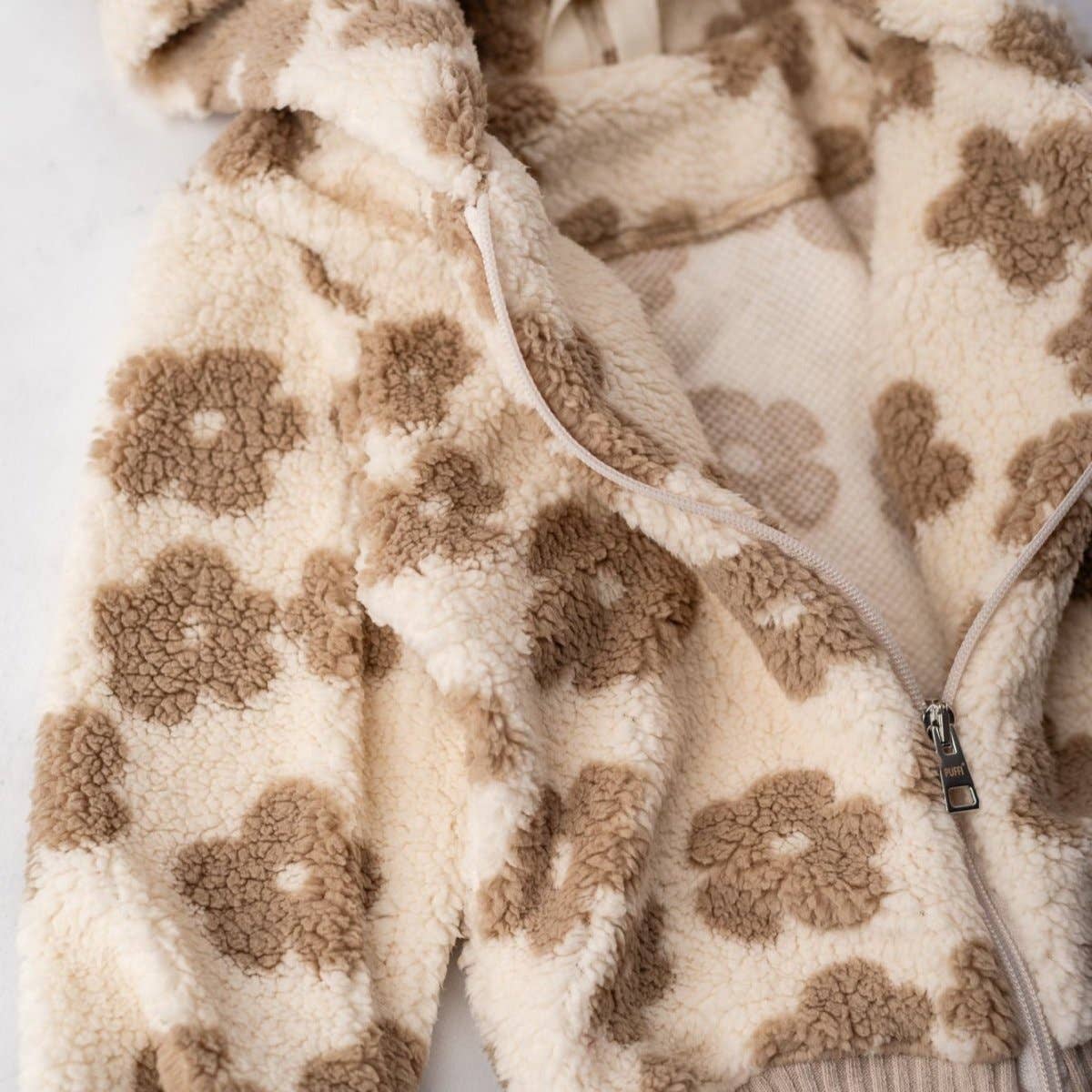 PUFFI - Vente Sweat à capuche – enfant - Veste pour enfants SHERPA DAISY4