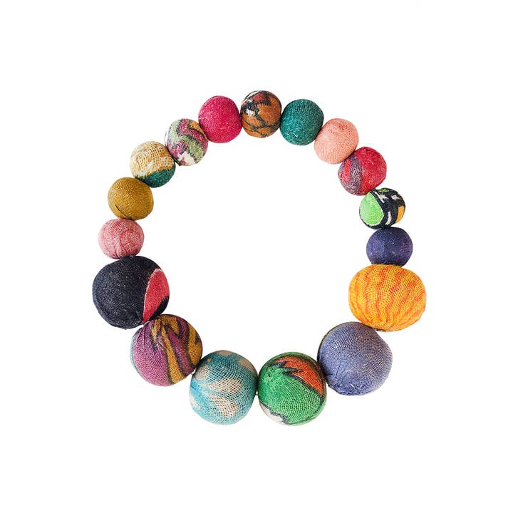 WorldFinds - Wholesale Beaded Bracelet - Kantha Contrary Bracelet