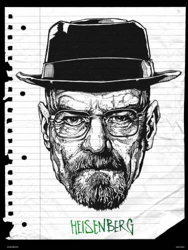 Breaking Bad HEISENBERG Poster Impressão artística 30x40cm por atacado de On The Wall Art Ltd