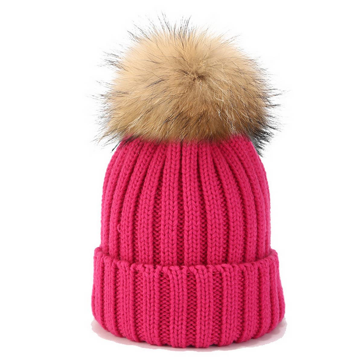 ACCITY - Wholesale Beanie - Women's - OUTDOOR WARM WOOL BALL KNITTED HAT_CWAH15777