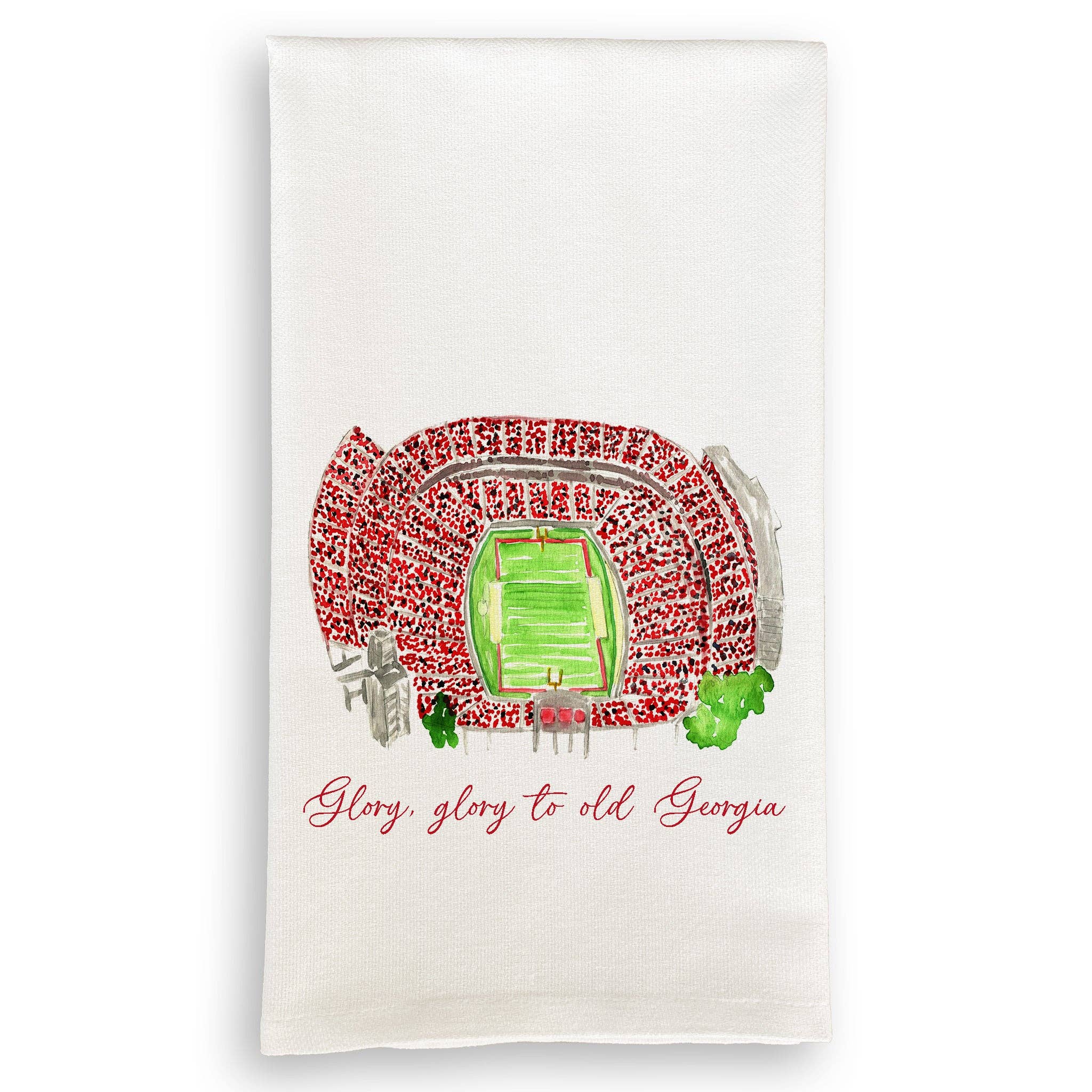French Graffiti - Wholesale Tea Towel - Athens, Georgia Stadium with Quote0