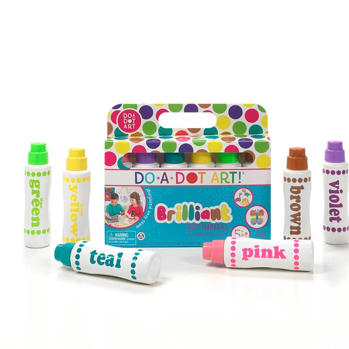 Do A Dot Art - Wholesale Markers - Kids & Baby - Do A Dot Art! Brilliant Dot Markers - Set of 6 - Made in USA0