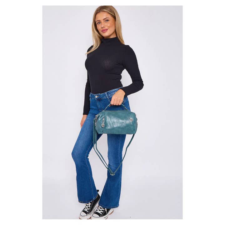 Superbia - Wholesale Crossbody Bag - Women's - Superbia Double Zipper Top Handle Bag Cross Body Bag-91344