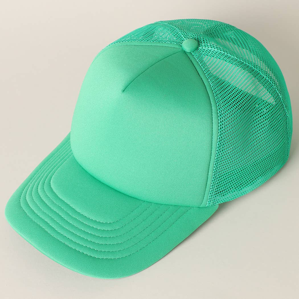 Fashion City - Vendita all'ingrosso Cappellino  da camionista - Unisex - Cappellino trucker con retro in rete e schiuma a tinta unita36