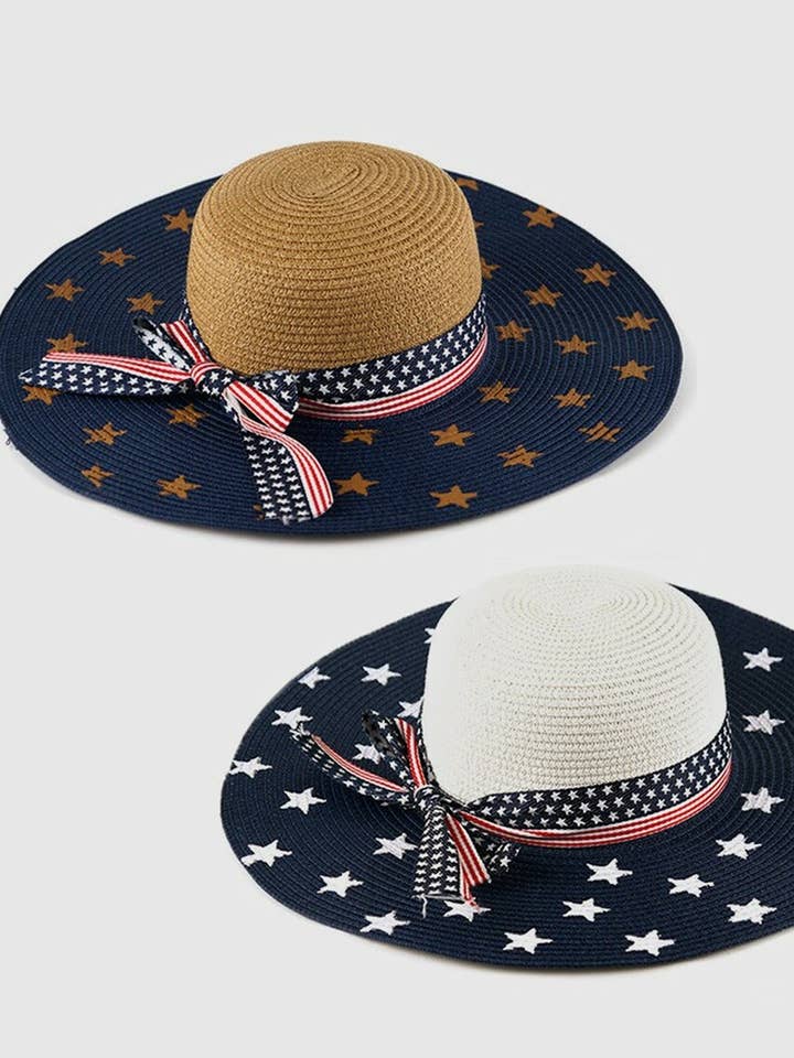 American Flag Summer Floppy Hat for wholesale by Hana