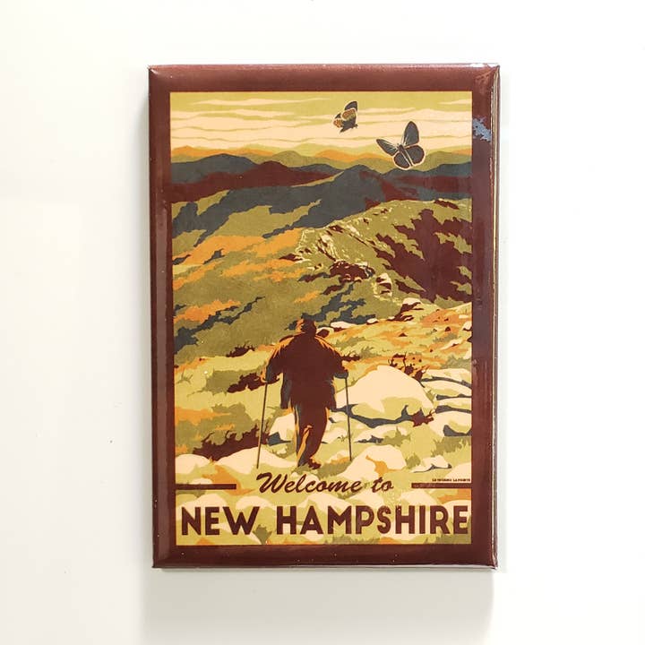 New Hampshire Vintage Souvenir Magnet | Retro White Mountain for wholesale by Lionheart Graphics