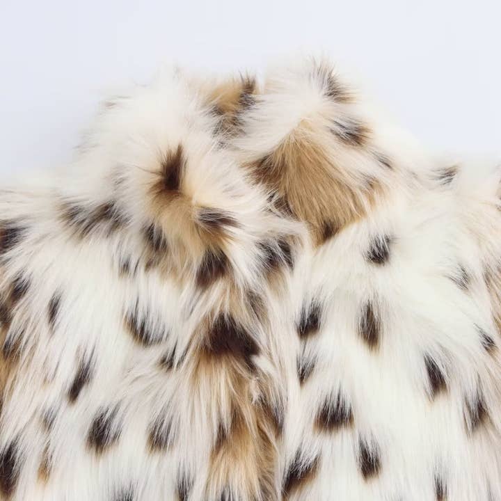 MULTI Faux Fur Animal Print Coat for wholesale on Faire2