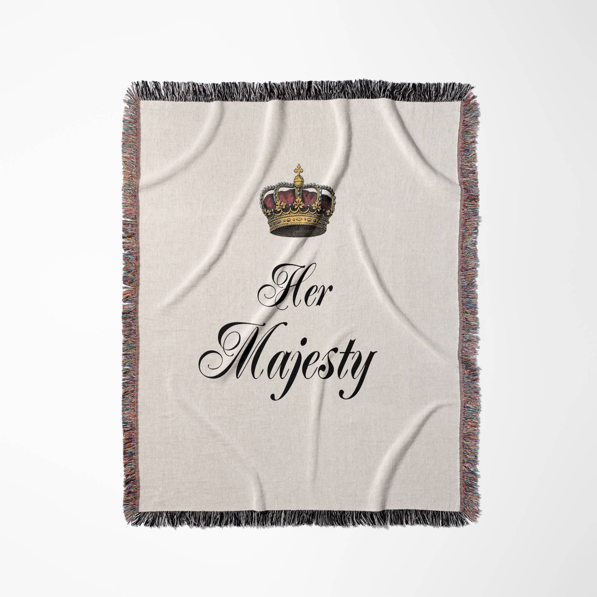 3dRose - Wholesale Throw Blanket - 3dRose, Her Majesty - part of a his and hers mr and mrs couple gift set - funny princess queen fun humor, Blanket0