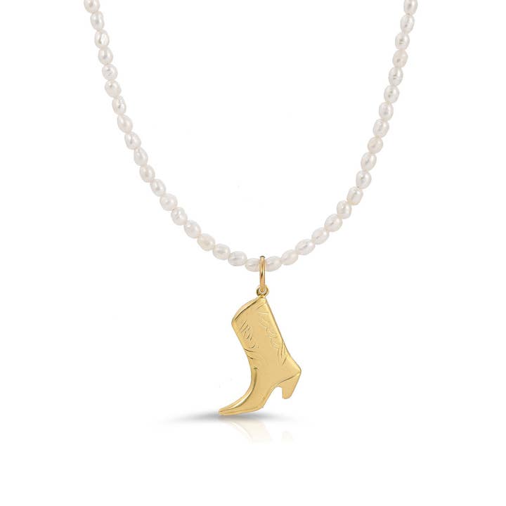 Jūratė Los Angeles - Wholesale Pendant/Charm Necklace - Howdy Darlin - Pearl