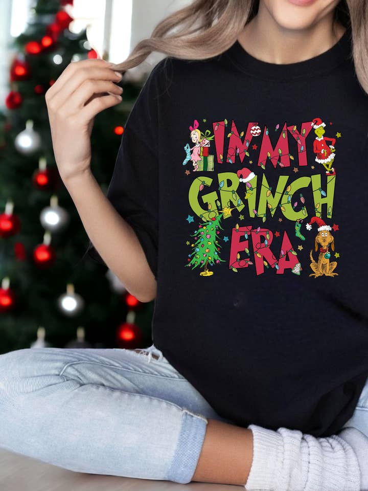 The Candy Collections – wholesale Screen printed t-shirt – Women′s – Grinch Era t-shirt graphic tee christmas holiday