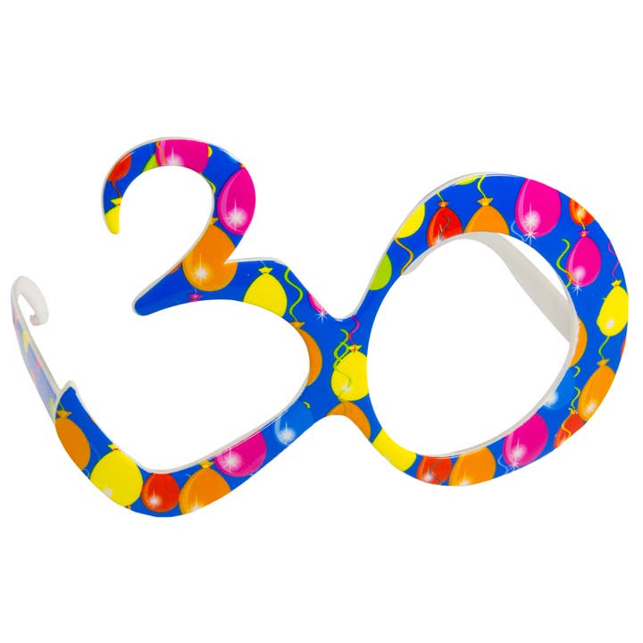 Ballons 30e anniversaire Blue Glasses pour la vente par Folat BV