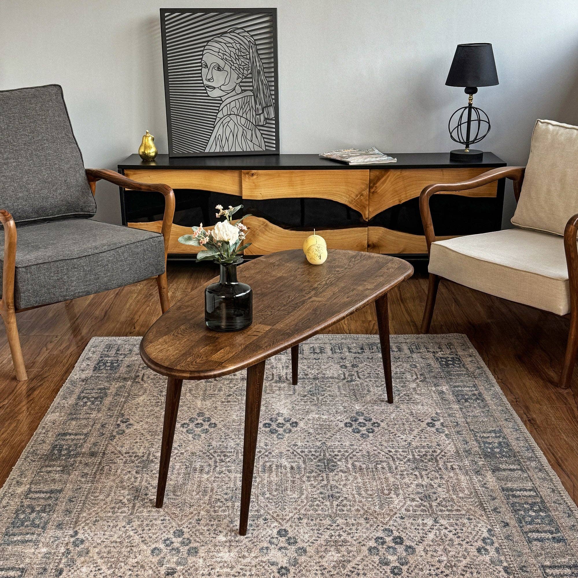 Ultimate Premium Products – Mesa de café por atacado – Mesa de café em carvalho rústico - Mesa central de madeira6