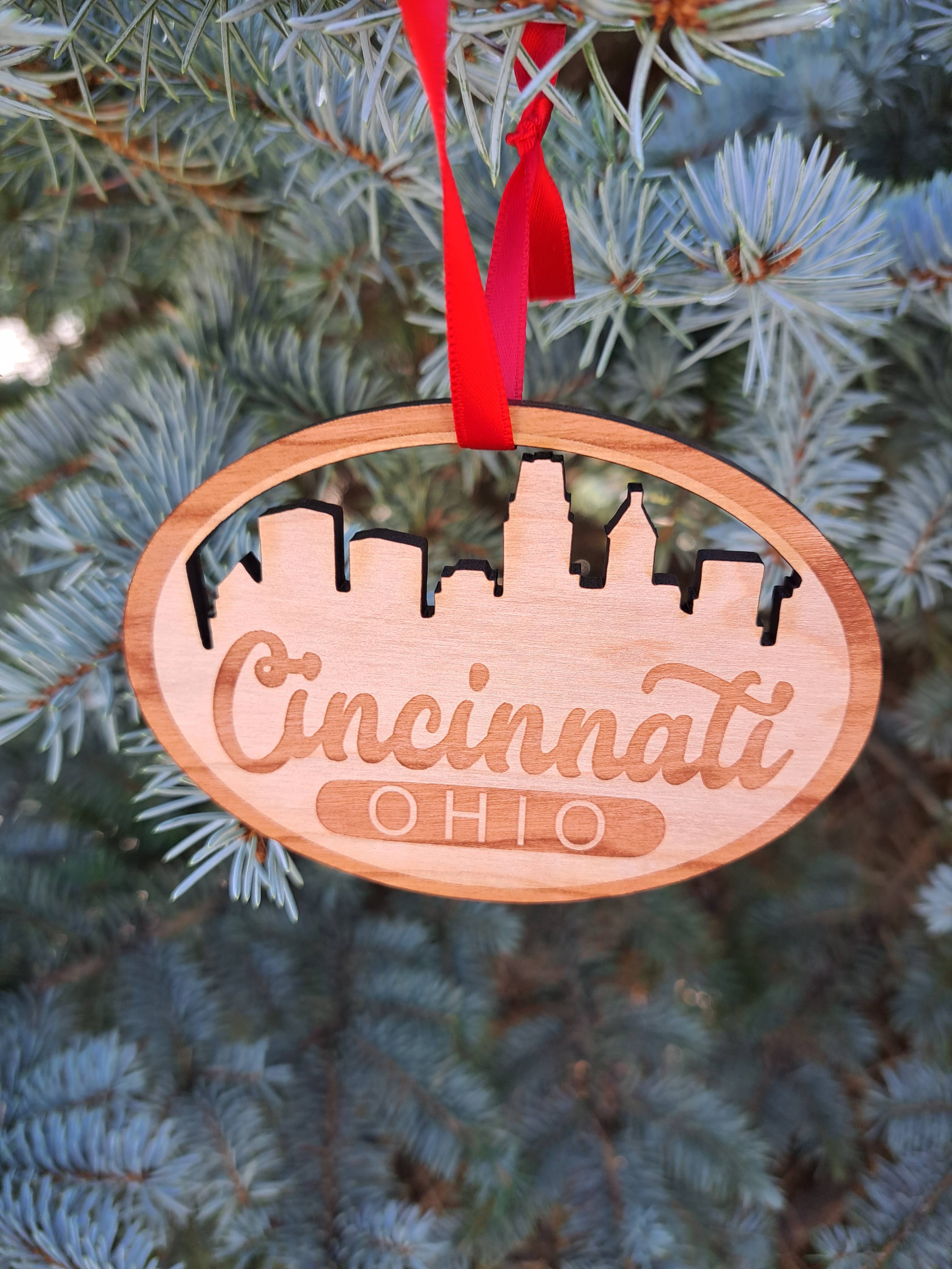 3C Etching - Wholesale Ornament - Custom Business Logo Ornament - Engraved Wooden Ornament2