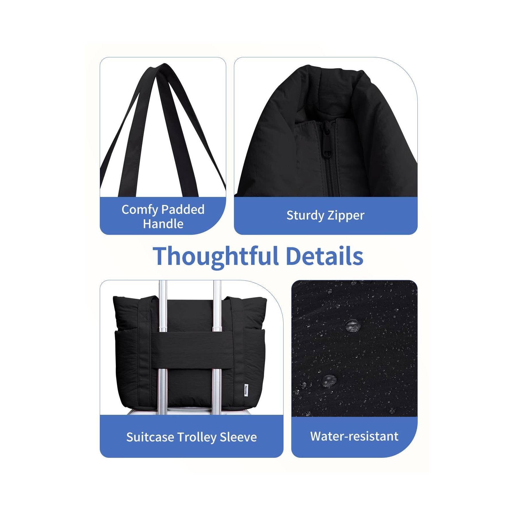 NARWEY INC - Vendita all'ingrosso Borsa tote - Donna - Borsa da viaggio Narwey Puffer per donne, adatta come bagaglio a mano.38