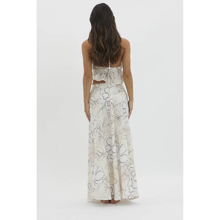 One and Only Collective - Wholesale Top & Skirt Set - Women's - HIGH WAISTED TWO PIECE TOP AND MAXI SKIRT