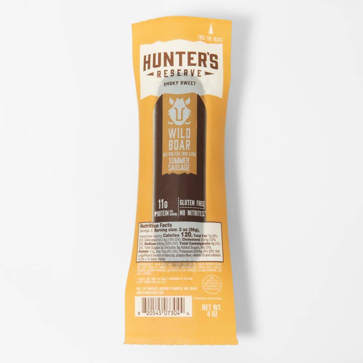 Hunter's Reserve - Wholesale Sausage - 4oz Wild Boar Summer Sausage