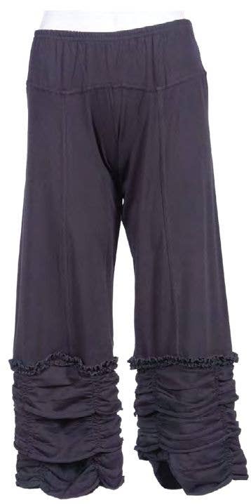 Avatar Imports LLC - Wholesale Pants - Women's - Cotton/Lycra 3/4 Length Ruffle Pants2