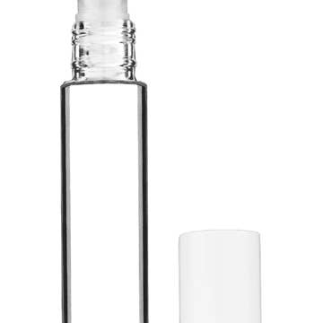 Best Bottles - Wholesale Essential Oil Holder - Cylinder Clear Glass Bottle with Plastic Roller Ball - 9ml10